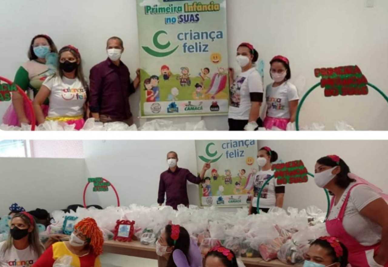 Camacã: 300 famílias são recebidas pela equipe do Primeira Infância no SUAS (Criança Feliz) e recebem kits